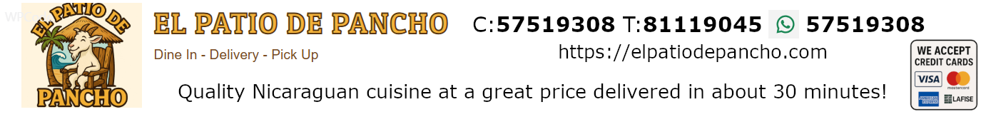 El Patio de Pancho — Menu