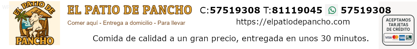 Menú El Patio de Pancho