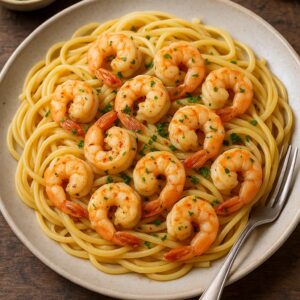 Garlic Shrimp Linguine